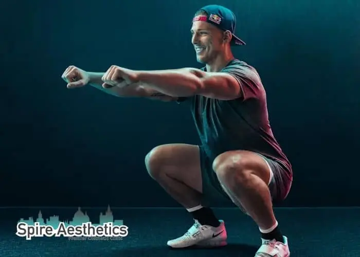 Image of man build leg muscle Westwood through exercise