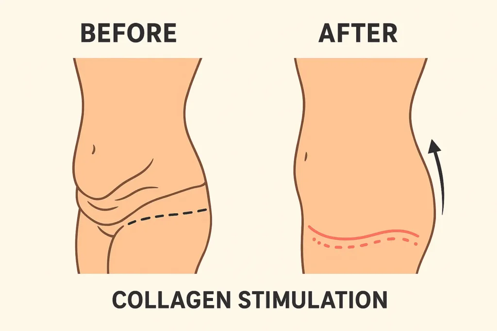 Before and after results for sagging skin after weight loss injections Westwood