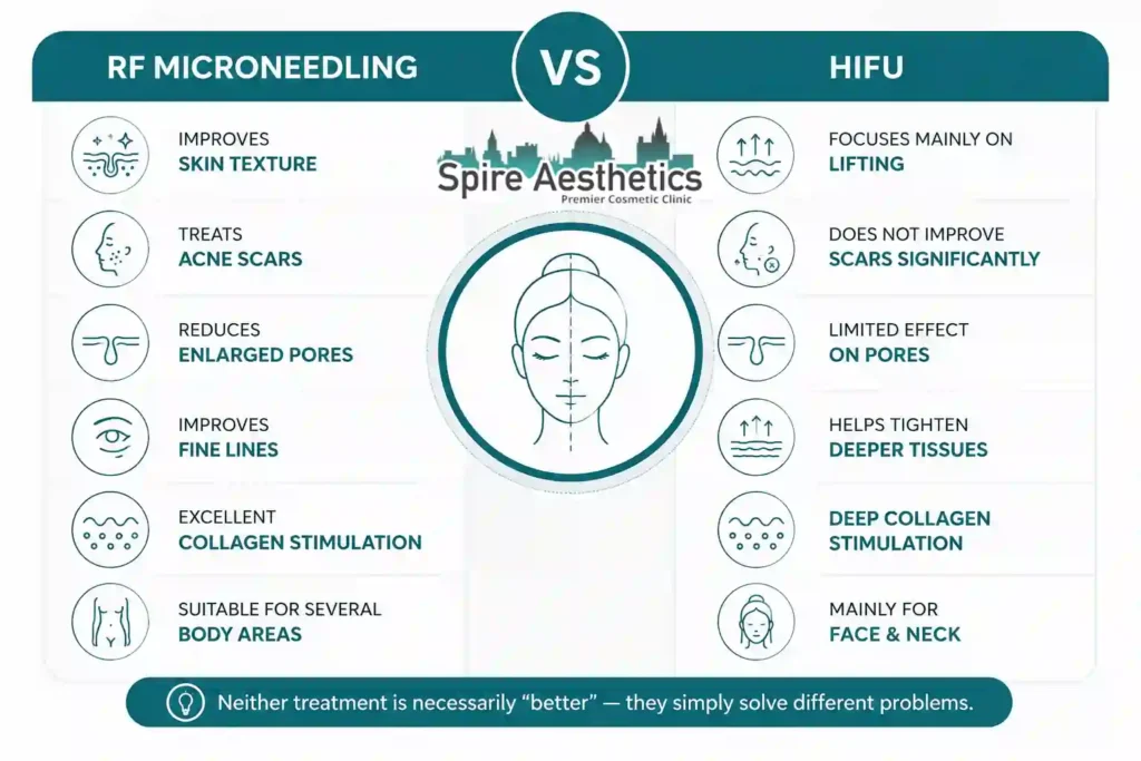 RF Microneedling vs HIFU: Which Treatment Gives Better Results Westwood?